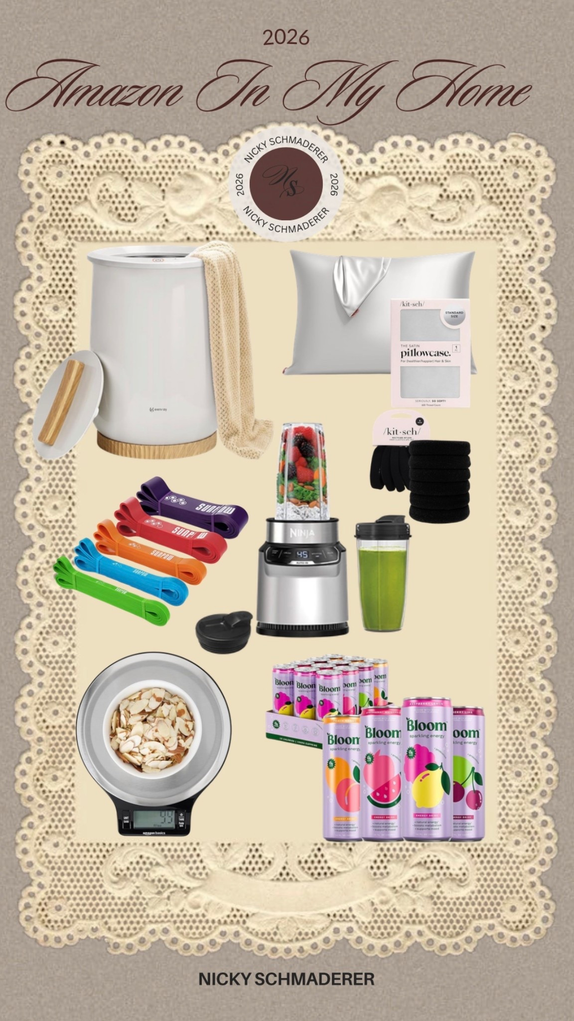 Amazon items in my home // 
Towel warmer 
Silk pillowcase 
Gym bands 
Blender 
Food scale 
Bloom energy drinks 


#LTKHome #LTKdayinmylife #LTKSaleAlert