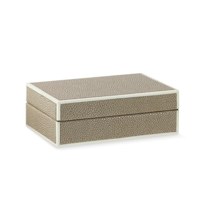 Faux Shagreen Box, Ivory | Williams-Sonoma