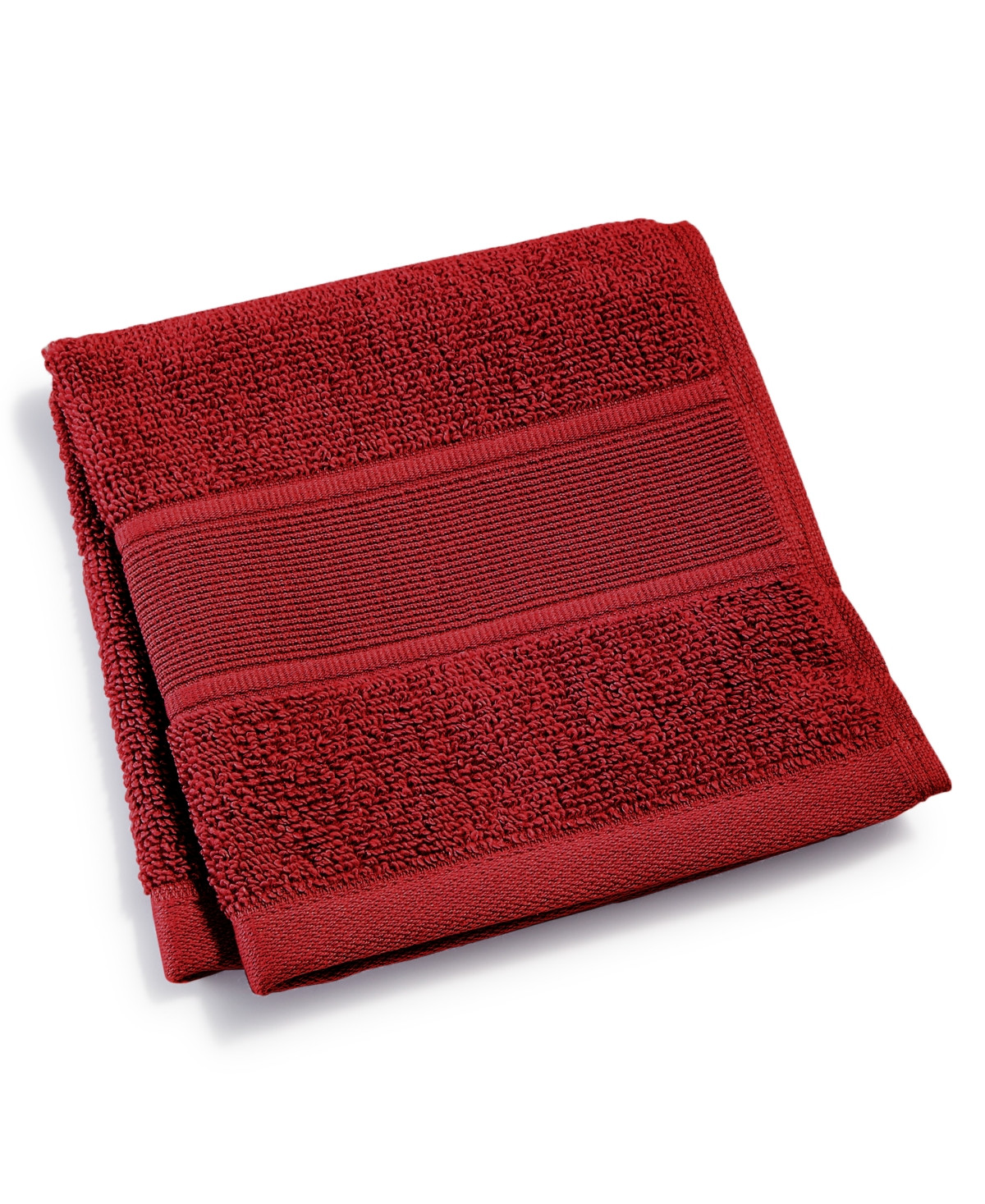 Lauren Ralph Lauren Sanders Solid Antimicrobial Cotton Washcloth, 13" x 13" - Cherry Red | Macy's