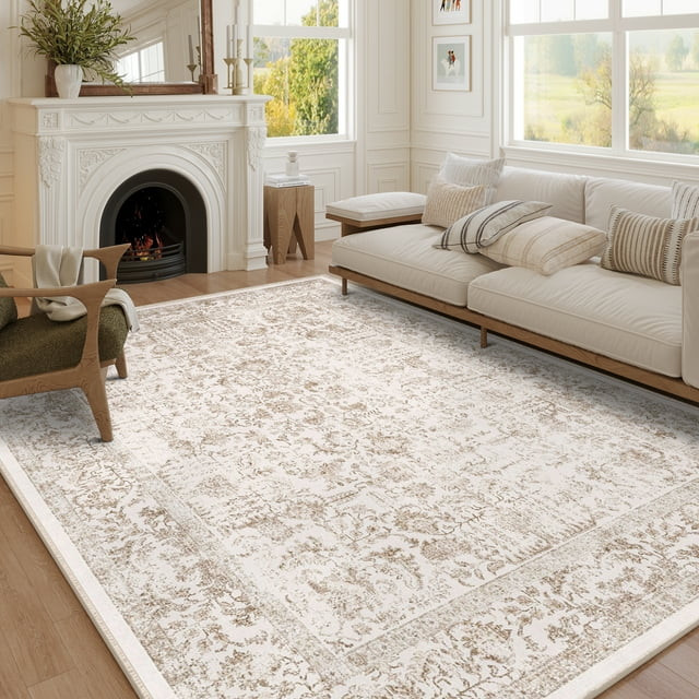 BERTHMEER 9'x12' Large Area Rugs Washable Vintage Rugs for Living Room Farmhouse Dining Room Offi... | Walmart (US)