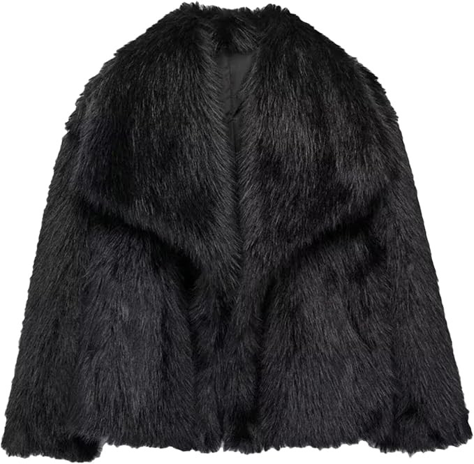 Vogrtcc Women Winter Faux Fur Coat Fluffy Jacket Warm Fur Coat Outerwears | Amazon (US)