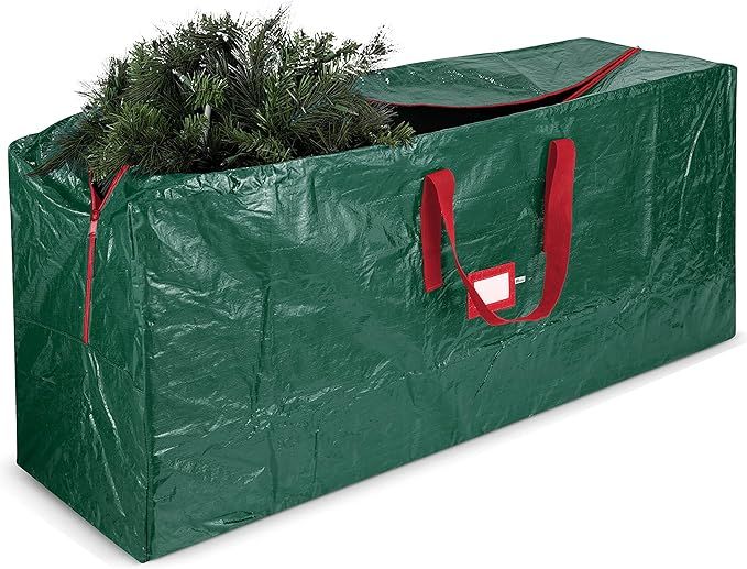 Large Christmas Tree Storage Bag - Fits Up to 9 ft Tall Holiday Artificial Disassembled Trees with D | Amazon (US)