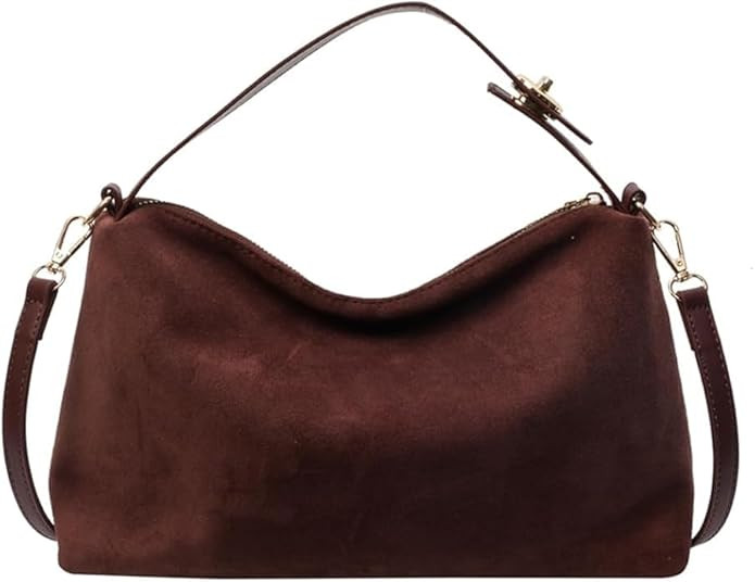 Women Slouchy Suede Satchels Shoulder Bag Faux Suede Hobo Bags Crossbody Phone Purse Top-Handle T... | Amazon (US)