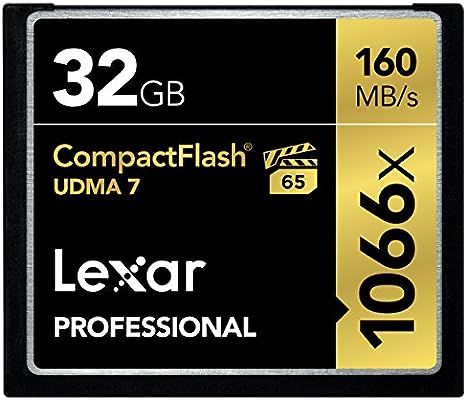 Lexar Professional 1066x 32GB VPG-65 CompactFlash card (LCF32GCRBNA1066) | Amazon (US)