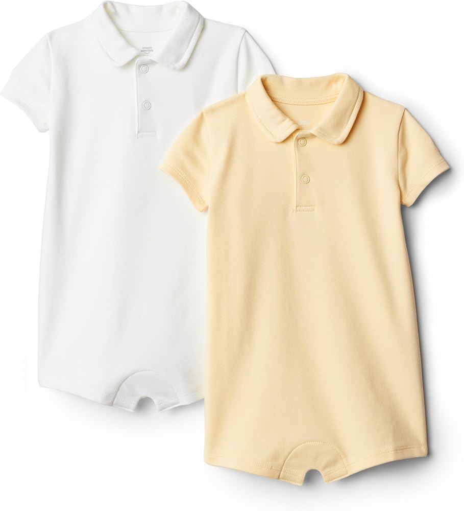 Amazon Essentials x Sofia Grainge Baby Boys' Short Sleeve Romper, Pack of 2 | Amazon (US)