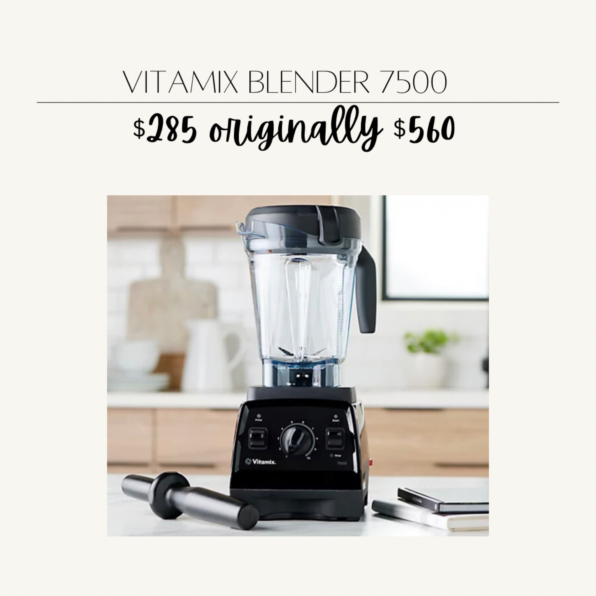 Vitamix 7500 13-in-1 blender 46% off. Great for shakes, smoothies, sauces, soups, and even ice cream. Use code OFFER for $15 off your first order. 

#LTKsalealert #LTKfamily #LTKhome
