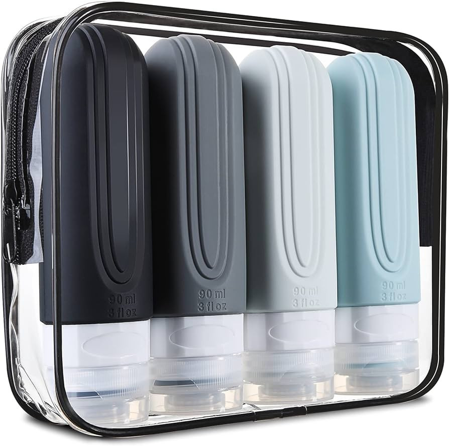Mrsdry Travel Bottles for Toiletries, Tsa Approved 3oz Travel Size Containers BPA Free Leak Proof... | Amazon (US)