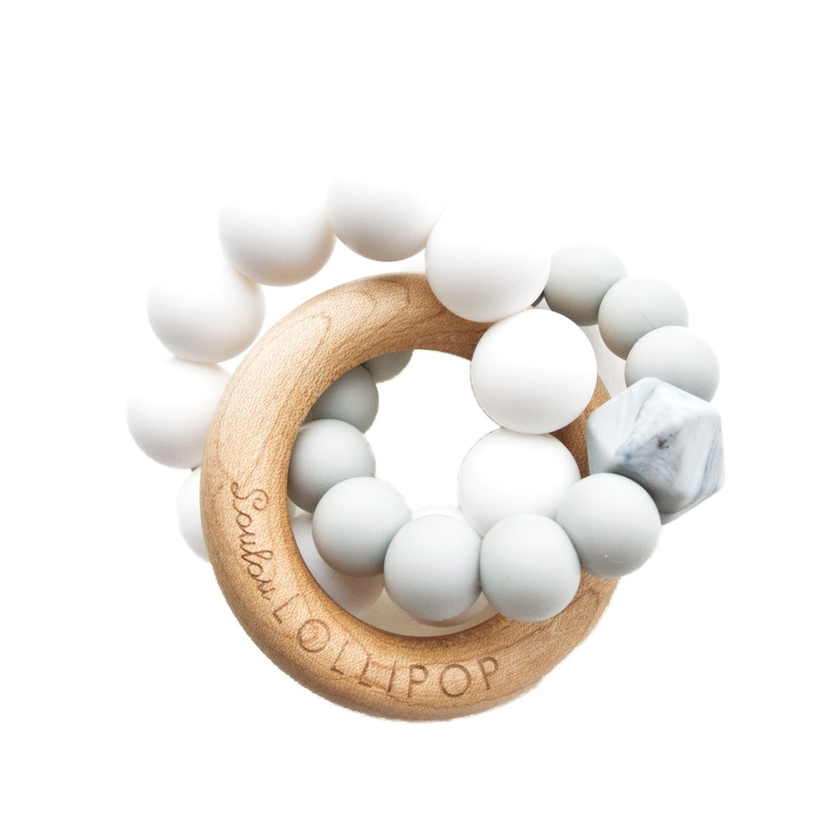 Loulou Lollipop Trinity Teether (Color: Cool Grey) | The Tot