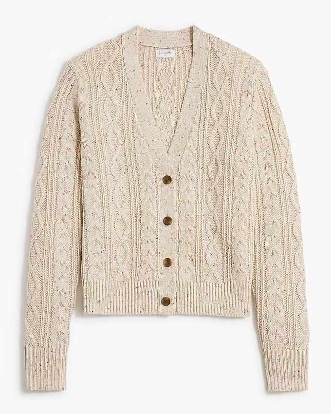 Donegal cable cardigan sweater | J.Crew Factory