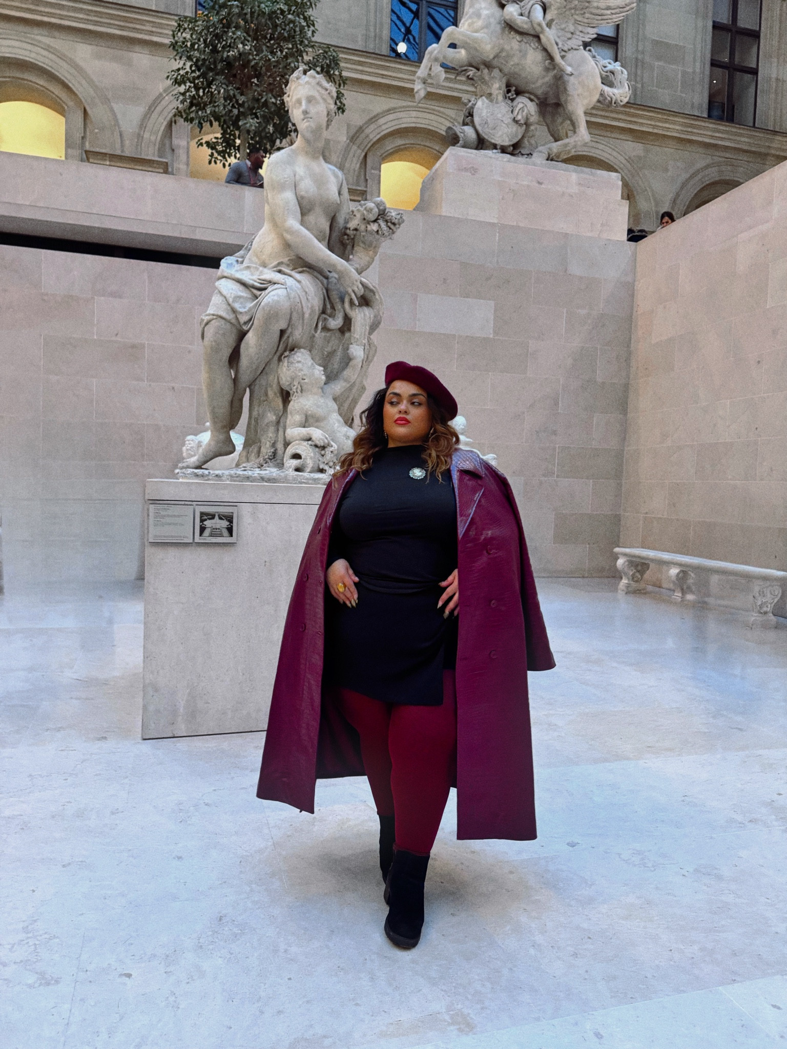 Parisian outfit for the Louvre 🤍🪽🏰🥐  

#LTKPlusSize #LTKHoliday #LTKStyleTip