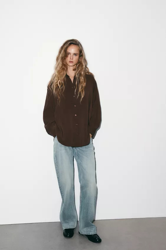 OVERSIZE FLOWING SHIRT | Zara UK