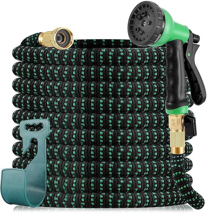 Expandable Garden Hose,50FT Upgraded Lightweight Hose Pipe 3 Layers of Latex, 3/4" Solid Brass Co... | Amazon (US)