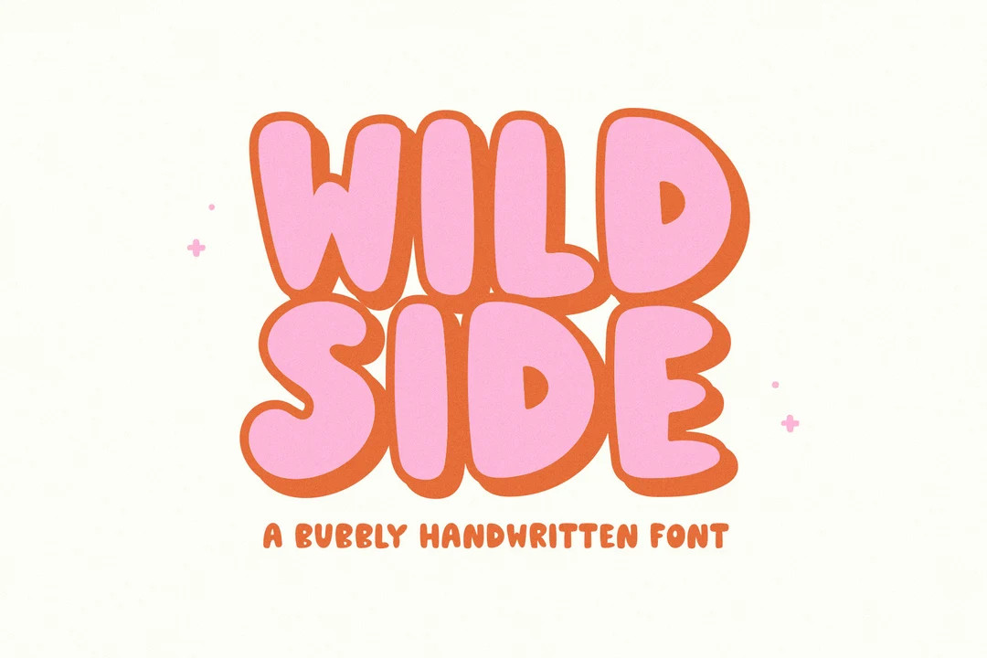 Wildside Font - Retro Font, Groovy Font, Boho, Bubbly Font, Shadow Font, Modern Font, Hippie, 70s... | Etsy (US)
