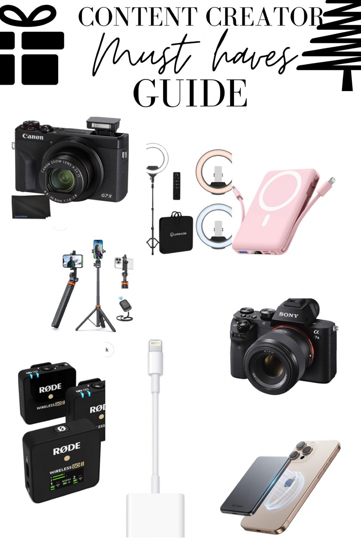 Content Creator Must Haves Gift Guide 

#LTKSeasonal #LTKGiftGuide #LTKHoliday
