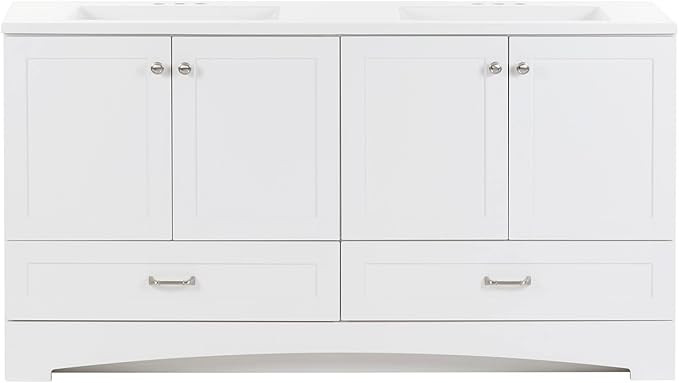 Spring Mill Cabinets Emlyn Bathroom Vanity with Sink, White | Amazon (US)