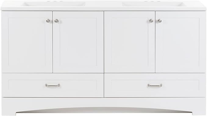 Spring Mill Cabinets Emlyn Bathroom Vanity with Sink, White | Amazon (US)