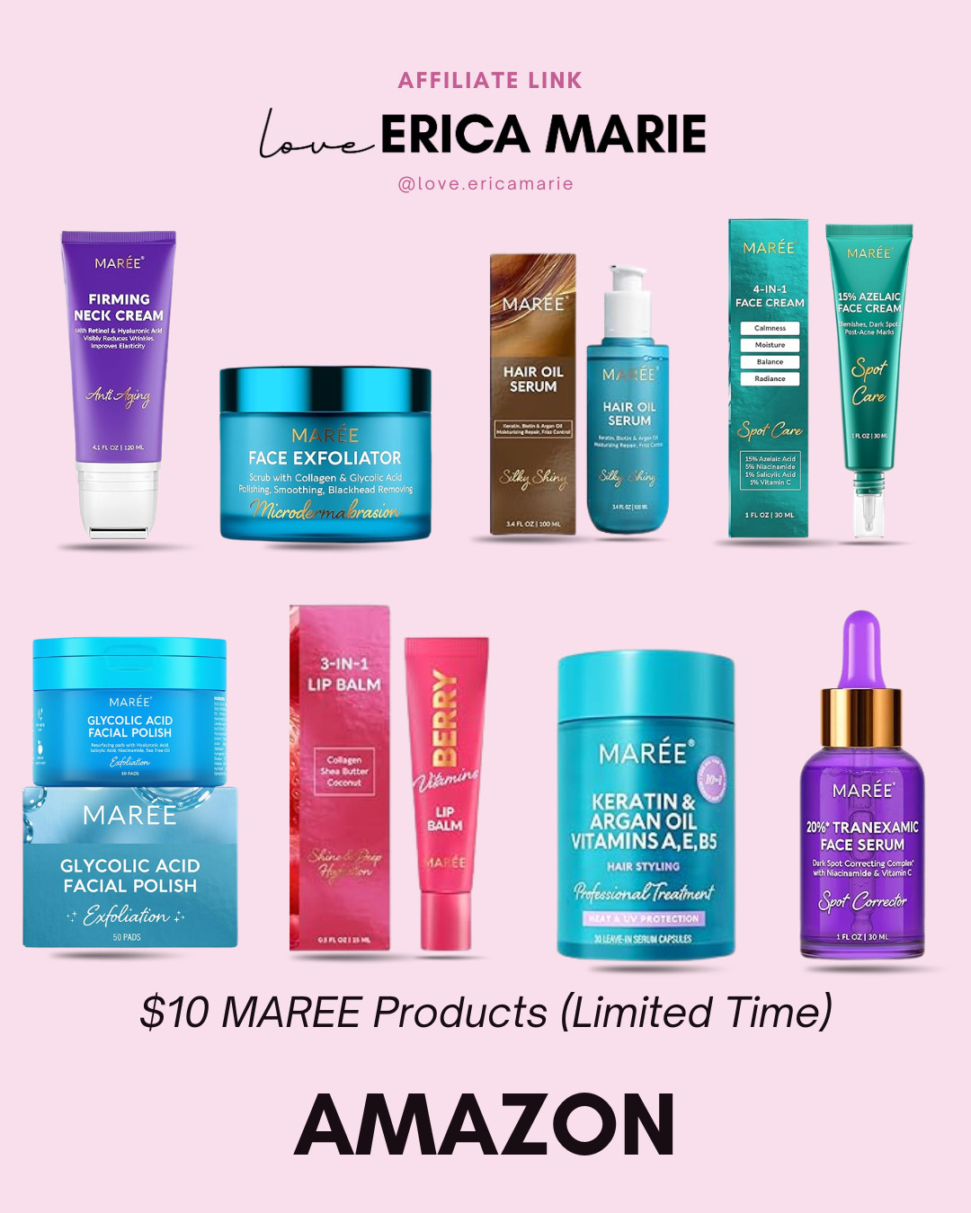 You can get MAREE products for just under $10! This is the perfect time to grab your favorites and try something new from their lineup! 😍Deals like this don't last long, so hurry! 🏃‍♀️ 

 

#LTKselfcare #LTKSaleAlert #LTKBeauty