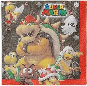 Amscan 511554 Super Mario Brothers Luncheon Napkins, 16 pcs, Party Favor | Amazon (US)