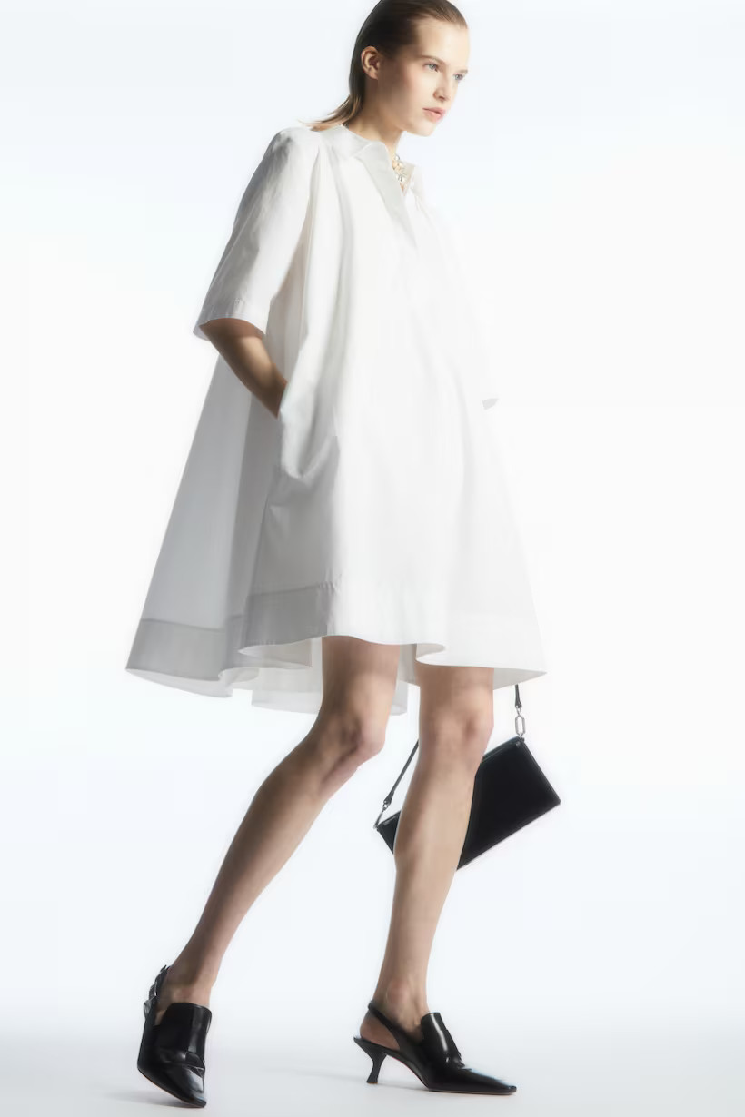 A-LINE SHORT-SLEEVED SHIRT DRESS | COS (AU)