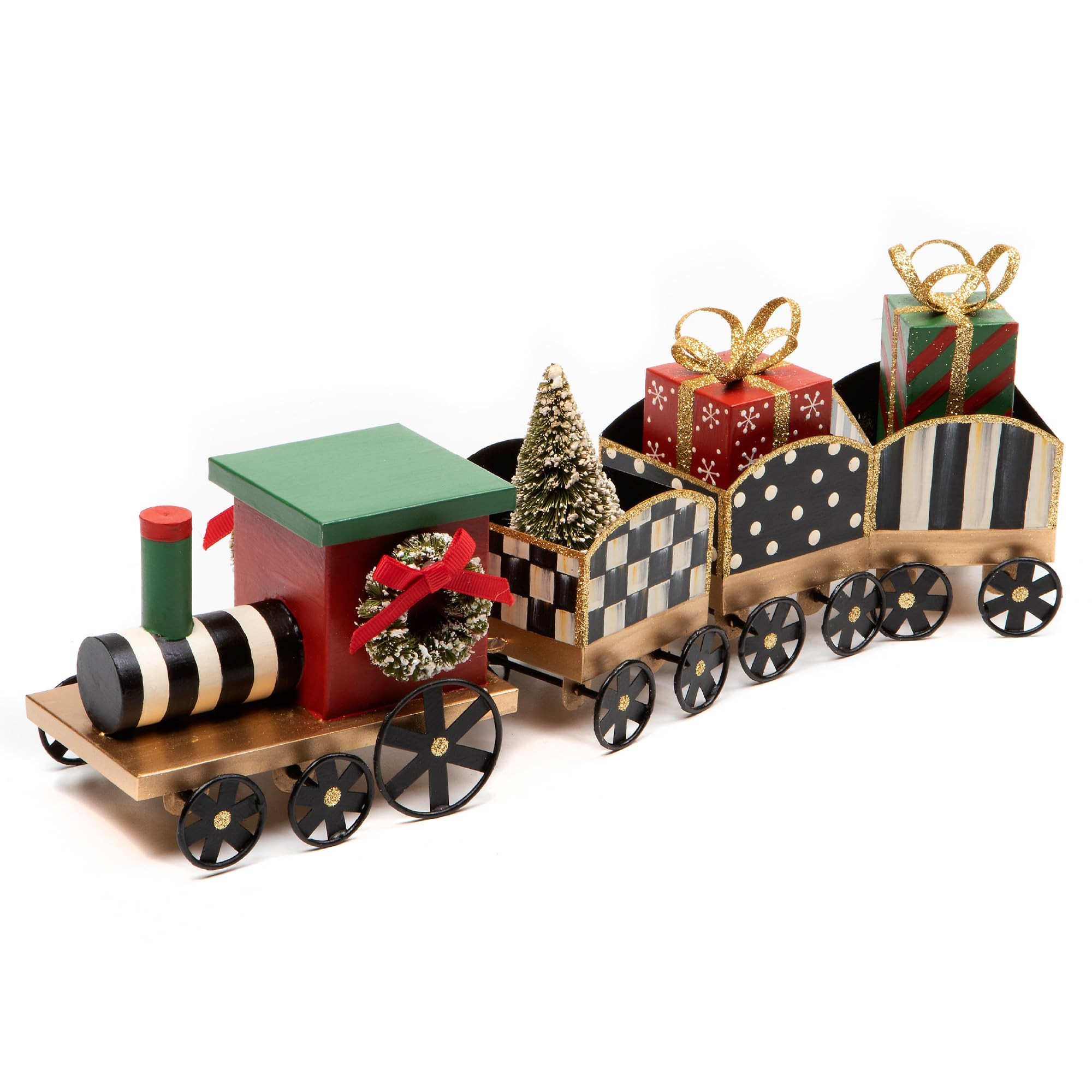 MACKENZIE-CHILDS Toyland Tin Train, Christmas Tabletop Decor, Holiday Train Decor | Amazon (US)