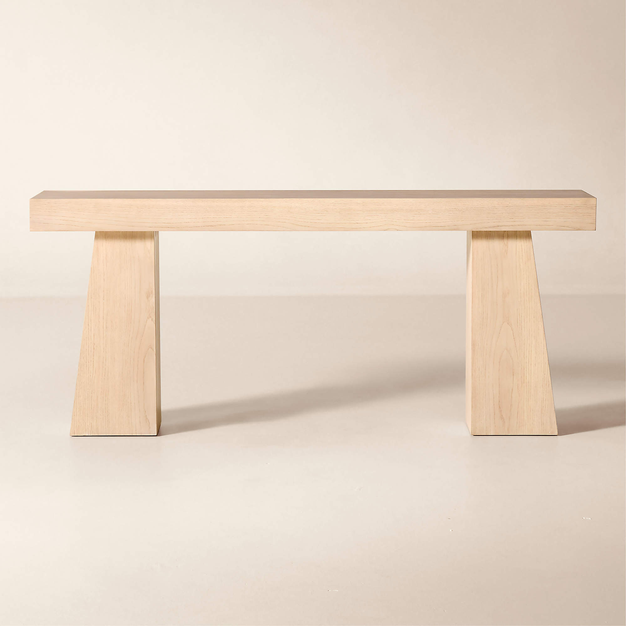 Ridge 70" Bleached Oak Console Table | CB2 | CB2