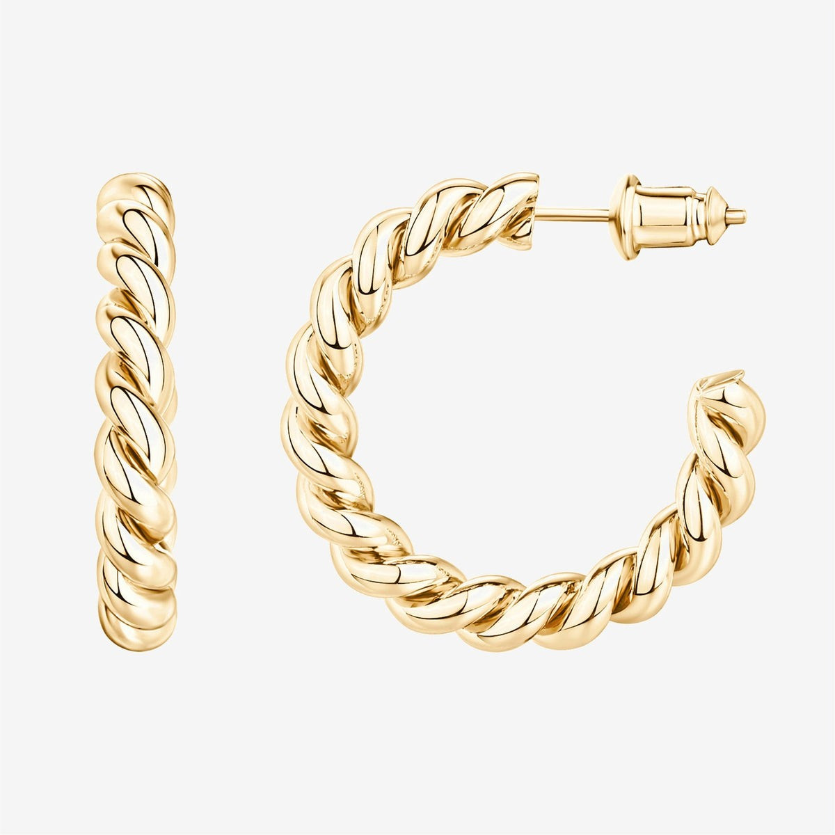 Vermeil Rope Hoops | PAVOI