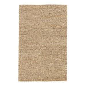 Feizy Durham 5' x 8' Indoor/Outdoor Natural Jute Fabric Area Rug in Straw Gold | Homesquare