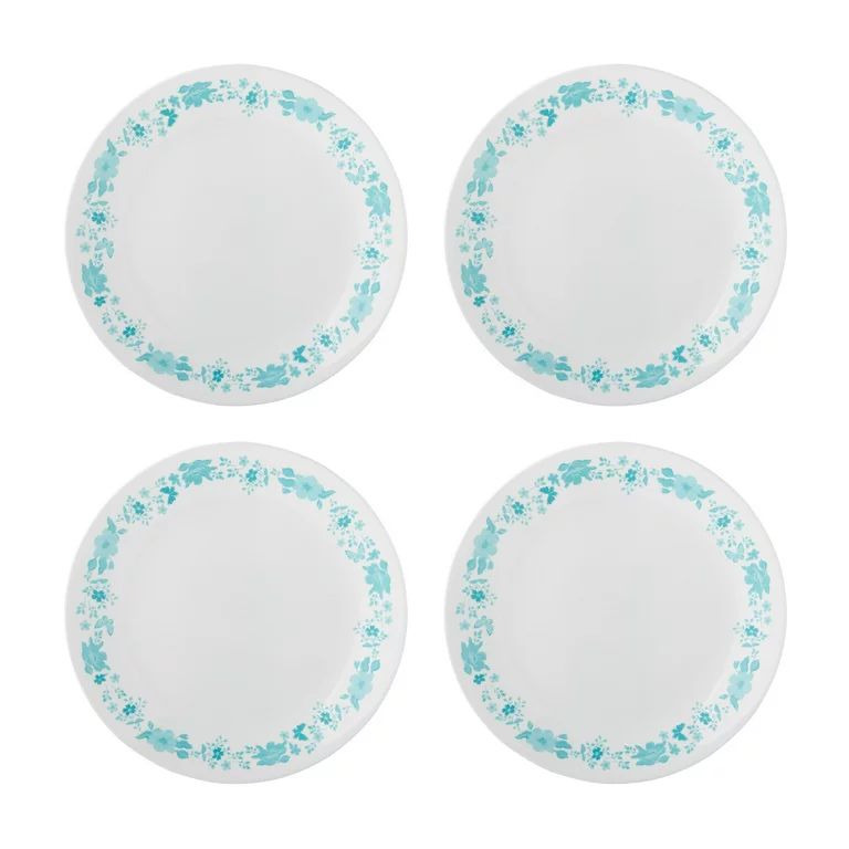 The Pioneer Woman by Corelle 4-Piece Dinner Plate Set , Evie, Teal | Walmart (US)
