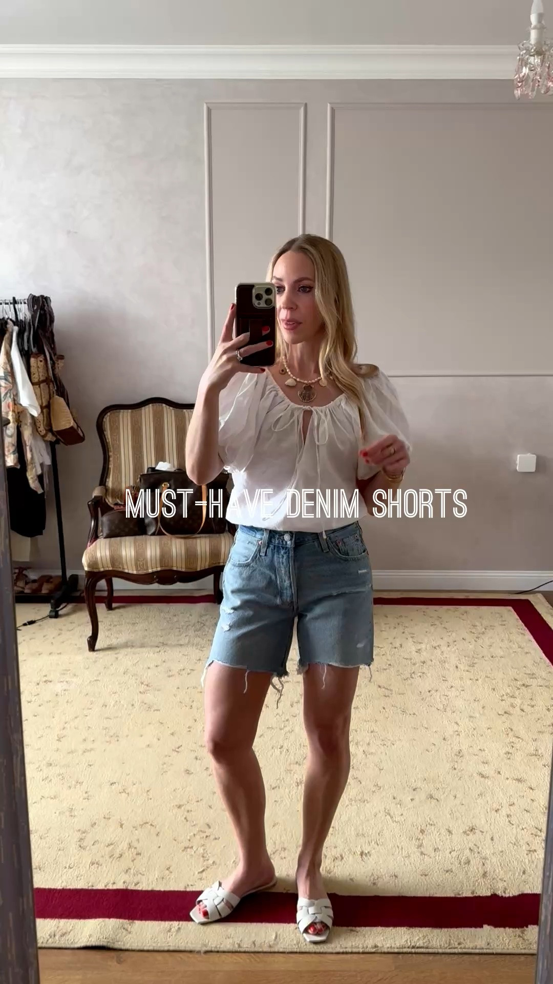 These @levi denim shorts are a long-time favorite of mine - SO flattering and have that vintage feel. Love this new wash!

#LTKSeasonal #LTKOver40 #LTKSaleAlert