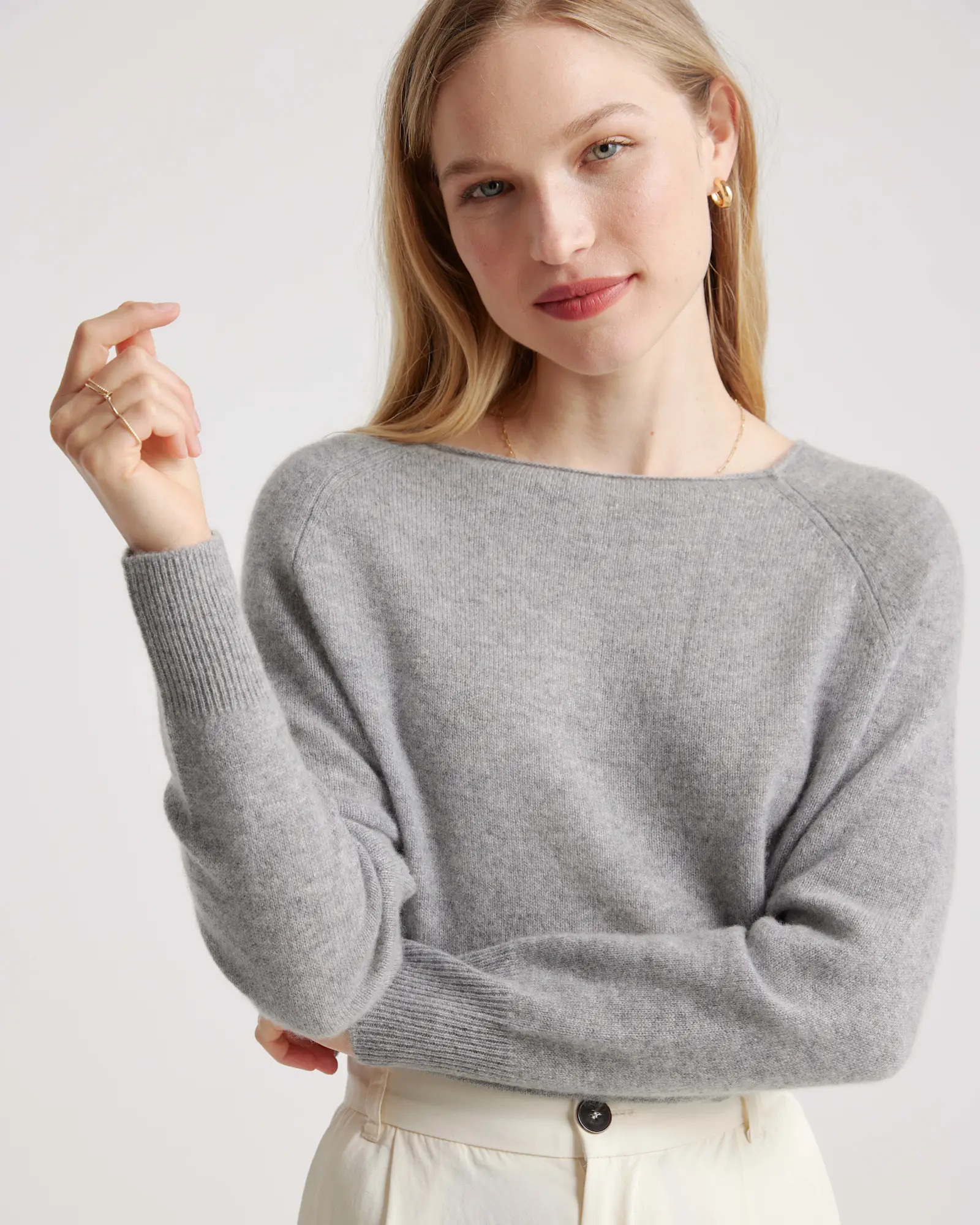 Mongolian Cashmere Boatneck Sweater | Quince