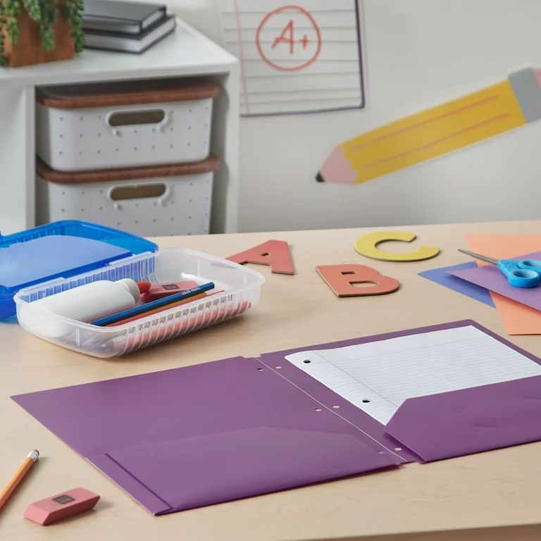 Pen + Gear 2-Pocket Poly Folder, Purple Color, Letter Size | Walmart (US)