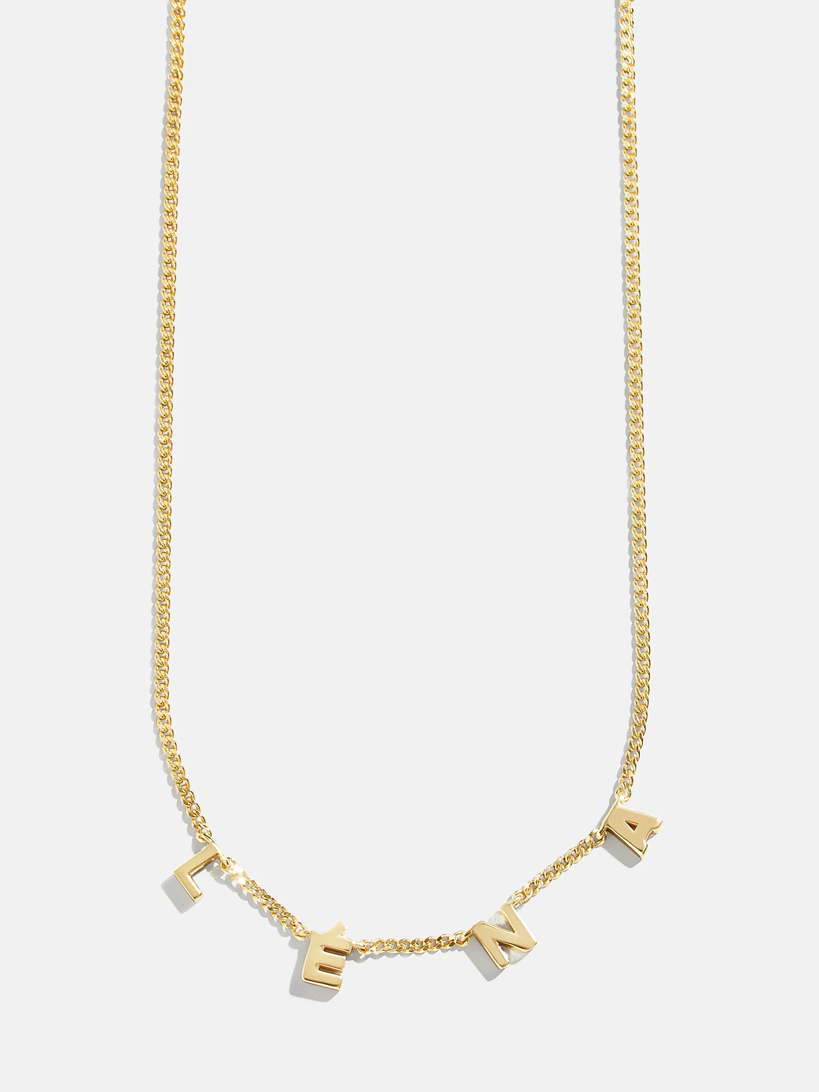 Mini 18K Gold Spaced Letter Custom Name Necklace - 18K Gold | BaubleBar