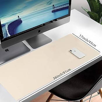Leather Desk Pad Blotter,Wolaile 36x17 inch Big Keyboard Mouse Pad,Waterproof Non-Slip Writing De... | Amazon (US)