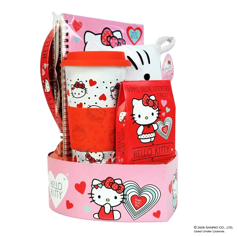 Hello Kitty Heart Box Valentines Gift Set | Walmart (US)