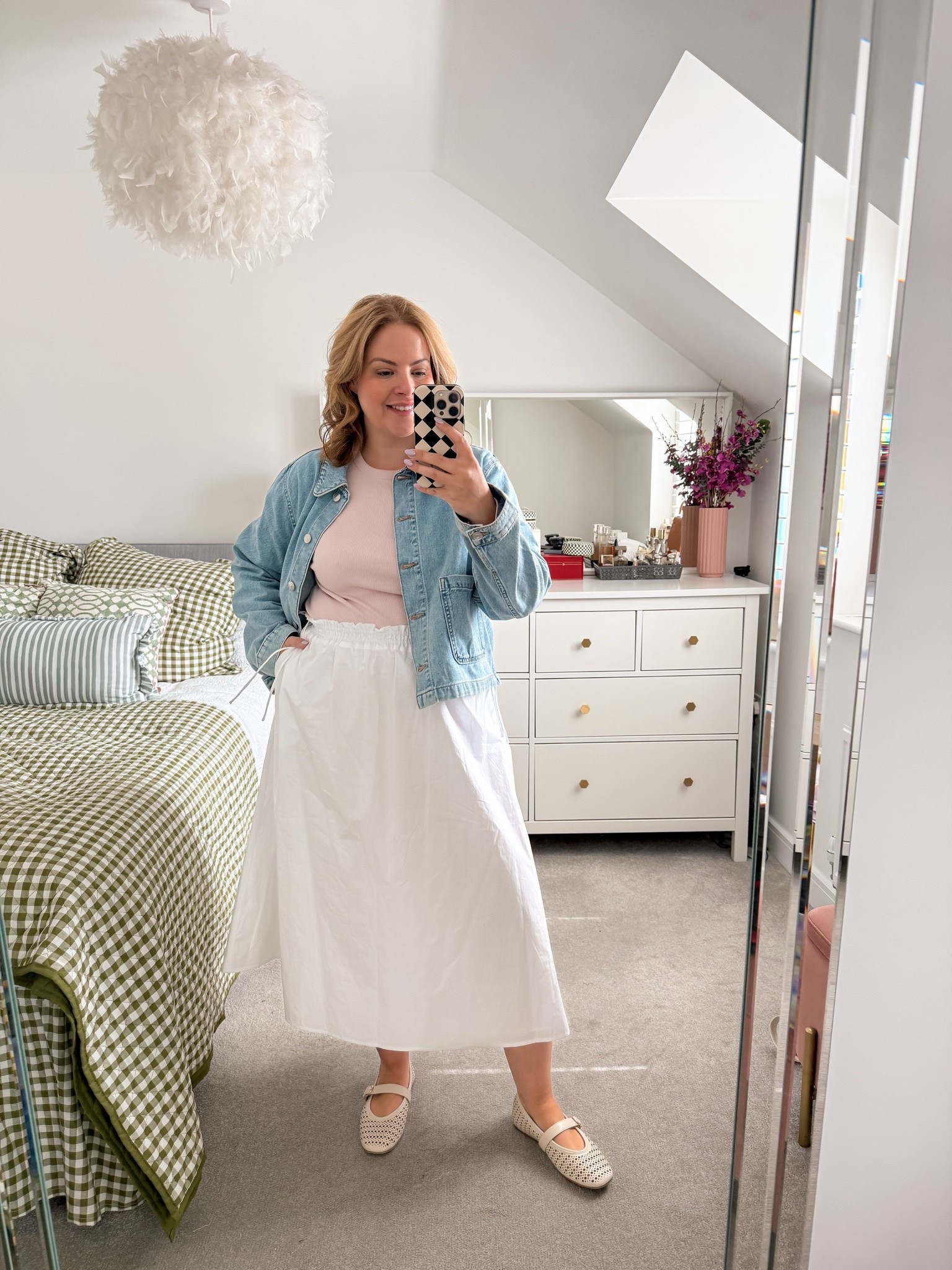 White midi skirt outfits, midsize summer outfit

#LTKuk #LTKsummer #LTKmidsize