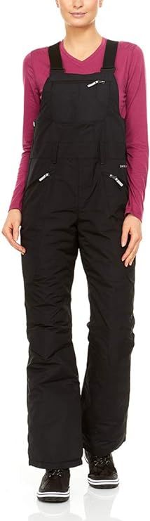 Swiss Alps Womens Water Resistant Breathable Ski Bib Pants with Pockets | Amazon (US)