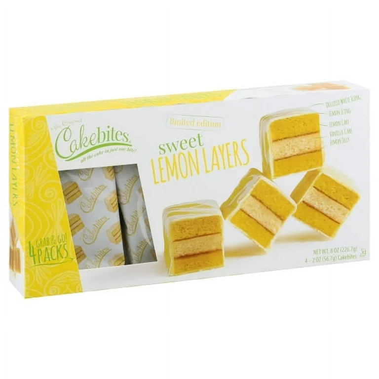 CakeBites Kosher Original Sweet Lemon Layer Cakebites, 2 Oz, 4 Count | Walmart (US)