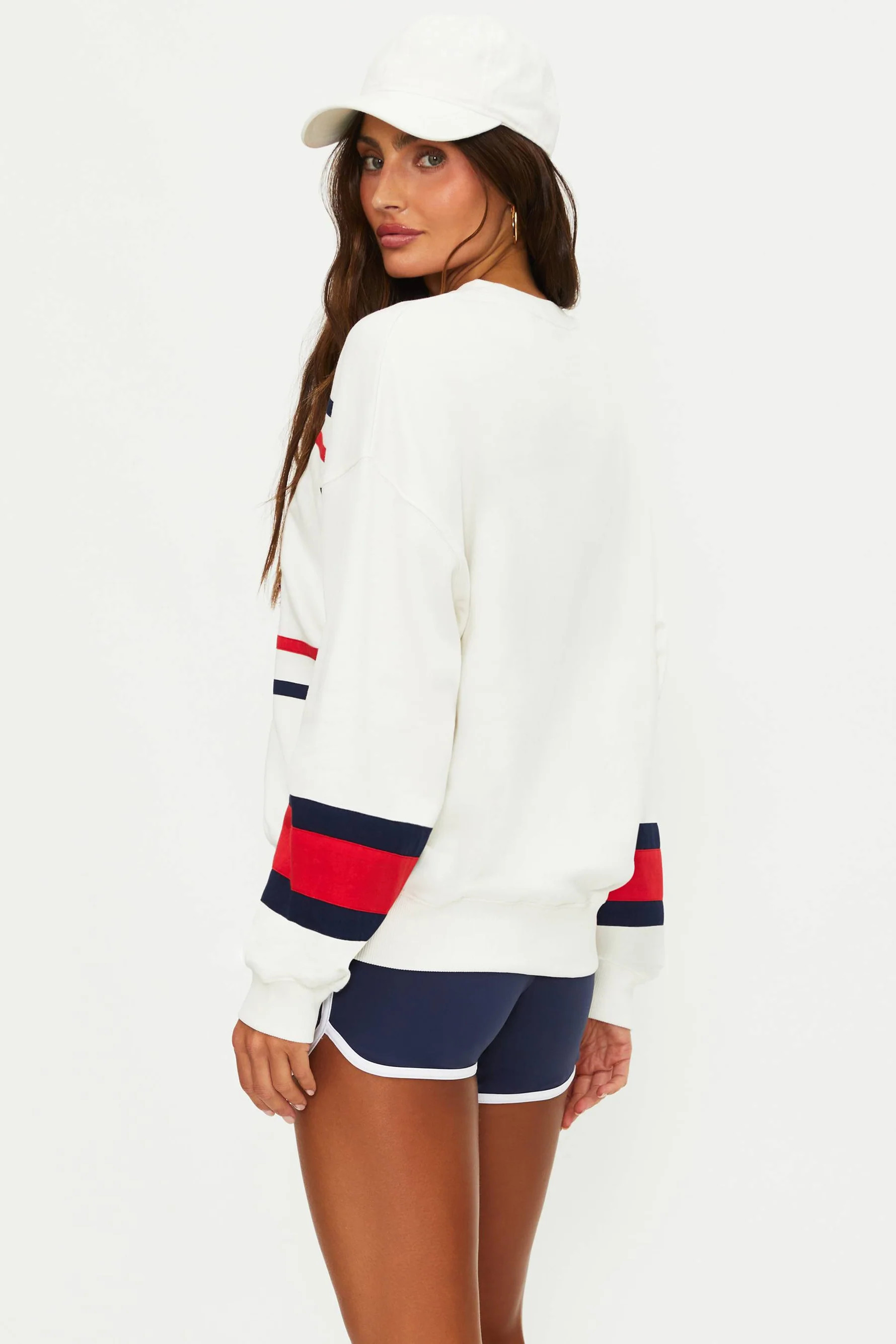 Devyn Oversized Sweatshirt Firework Colorblock | Retro Americana Sweatshirt | Beach Riot | Beach Riot