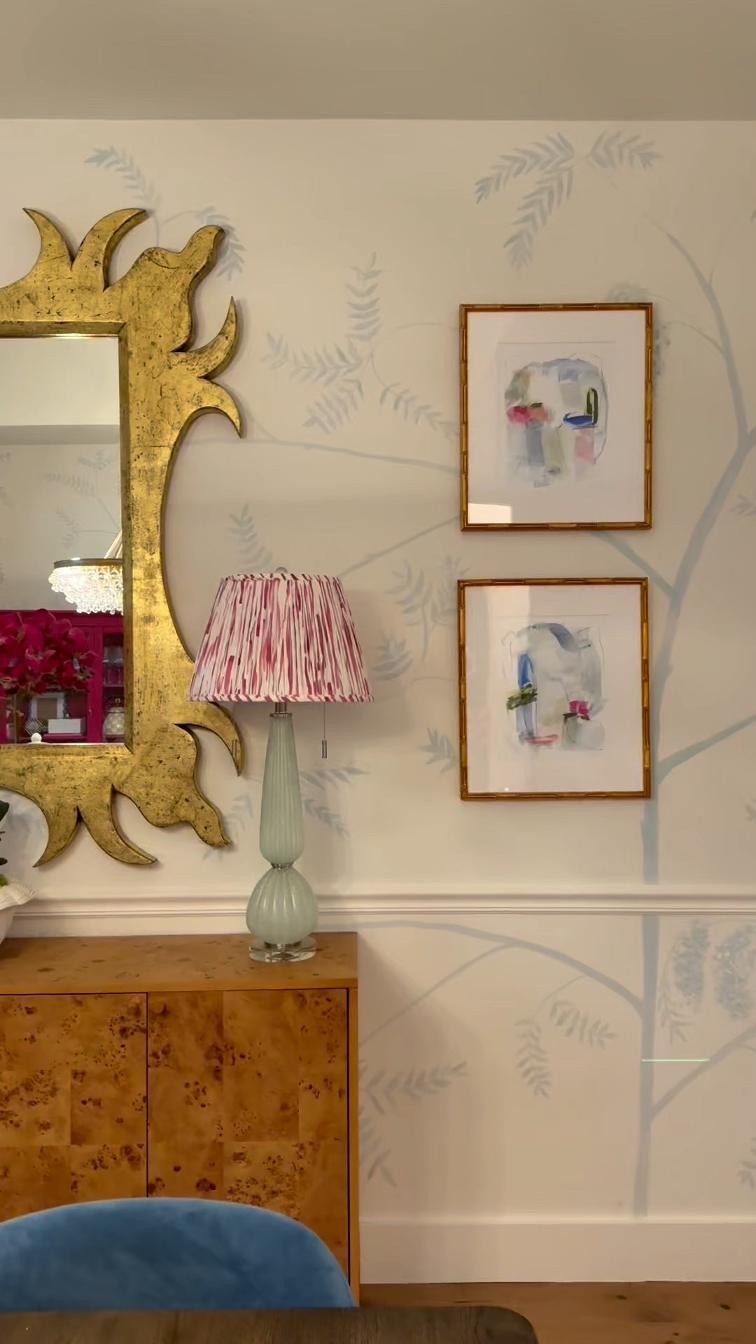 Where are my glam loving girls?!  🙌🏼🙌🏼.  It was SO FUN to get to design this project for @fluscheitaway. I have the cutest story I have to tell too. My daughter came over to help me install this project uninstall Day, and when she saw it, her jaw hit the floor then she said, “Can she please tell us all her secrets of how she found a husband who would let her decorate her house like this?”  💗💗💗.   It’s a stunner that’s for sure and I’m obsessed with all the touches of pink and glam and color! I’ve linked some of my favorite glam items for you if you’re wanting to incorporate GLAM into your home.  Just comment “glam please.” More coming from this project soon! #glamdecor #design #pink #diningroom #glamkitchen 

#LTKHome