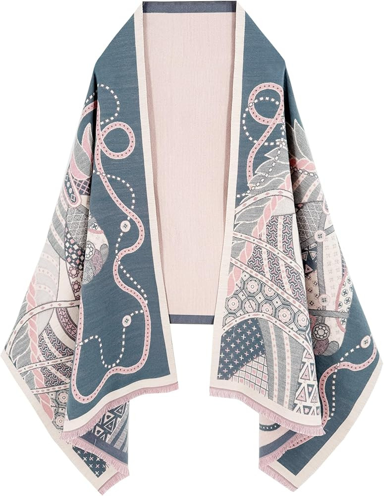 Women's Reversible Pashmina Shawl Wrap for Women Big Scarf Holiday Gifts | Amazon (US)