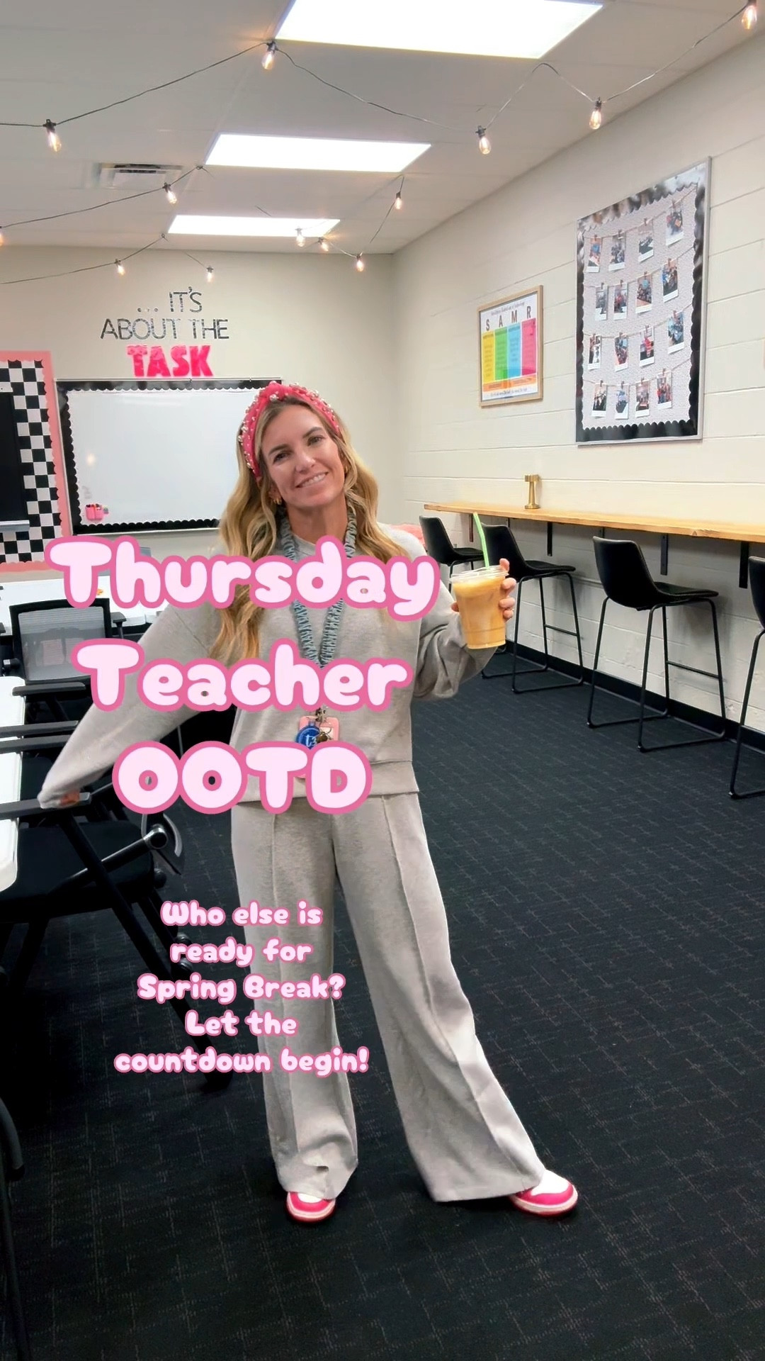 Comfy matching set from Walmart + a sparkly headband to cover hair that needs washed! 🩷🩶

#LTKWorkwear #LTKootd #LTKgrwm