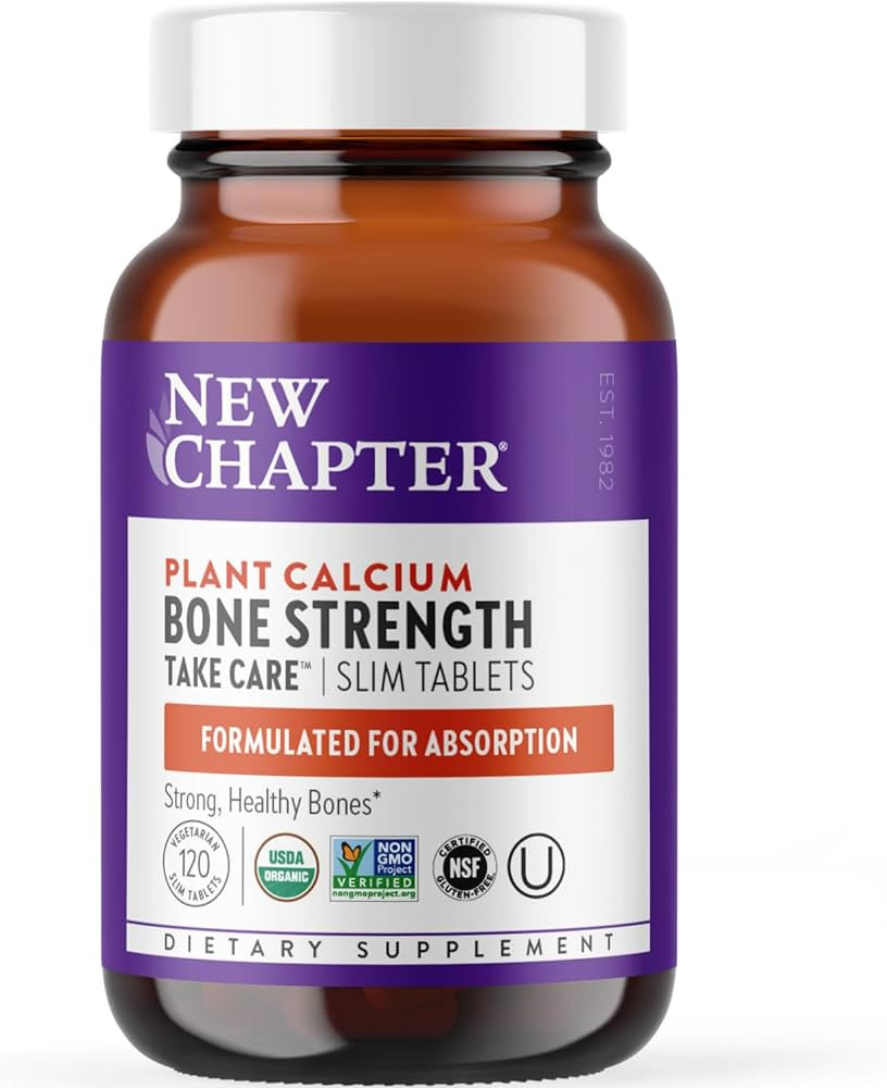 New Chapter Calcium Supplement - Bone Strength Organic Calcium with Magnesium, Vitamin D3+K2, 70+... | Amazon (US)
