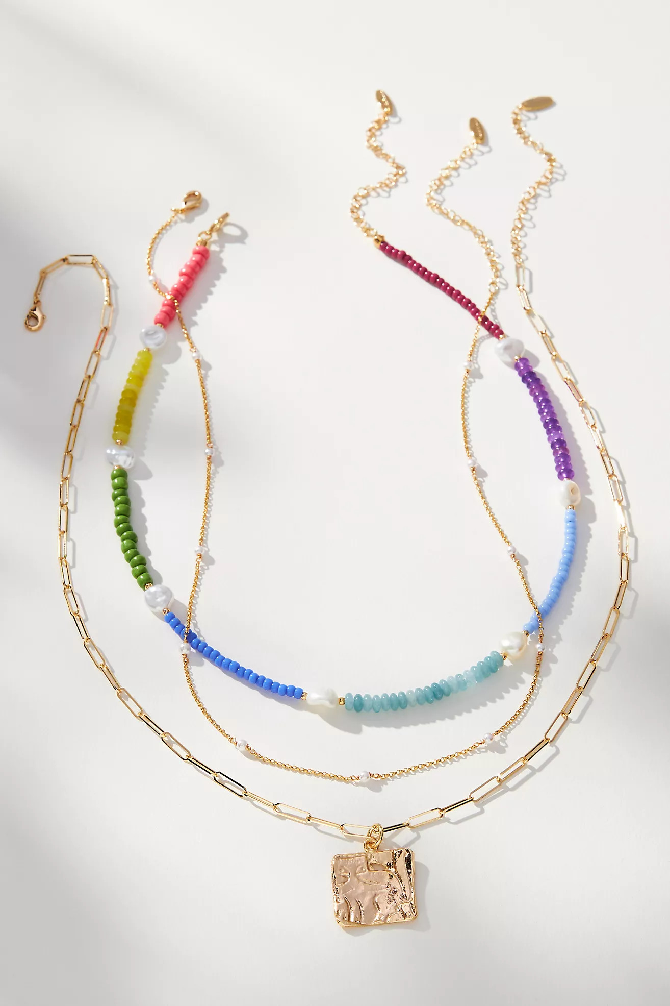Shades of Sea Triple-Layer Necklace | Anthropologie (US)