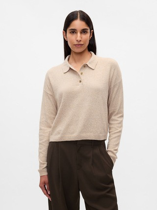CashSoft Relaxed Polo Sweater | Gap (CA)