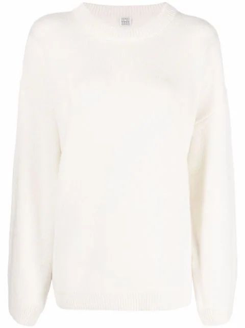 TOTEME crew-neck long-sleeved Jumper - Farfetch | Farfetch Global