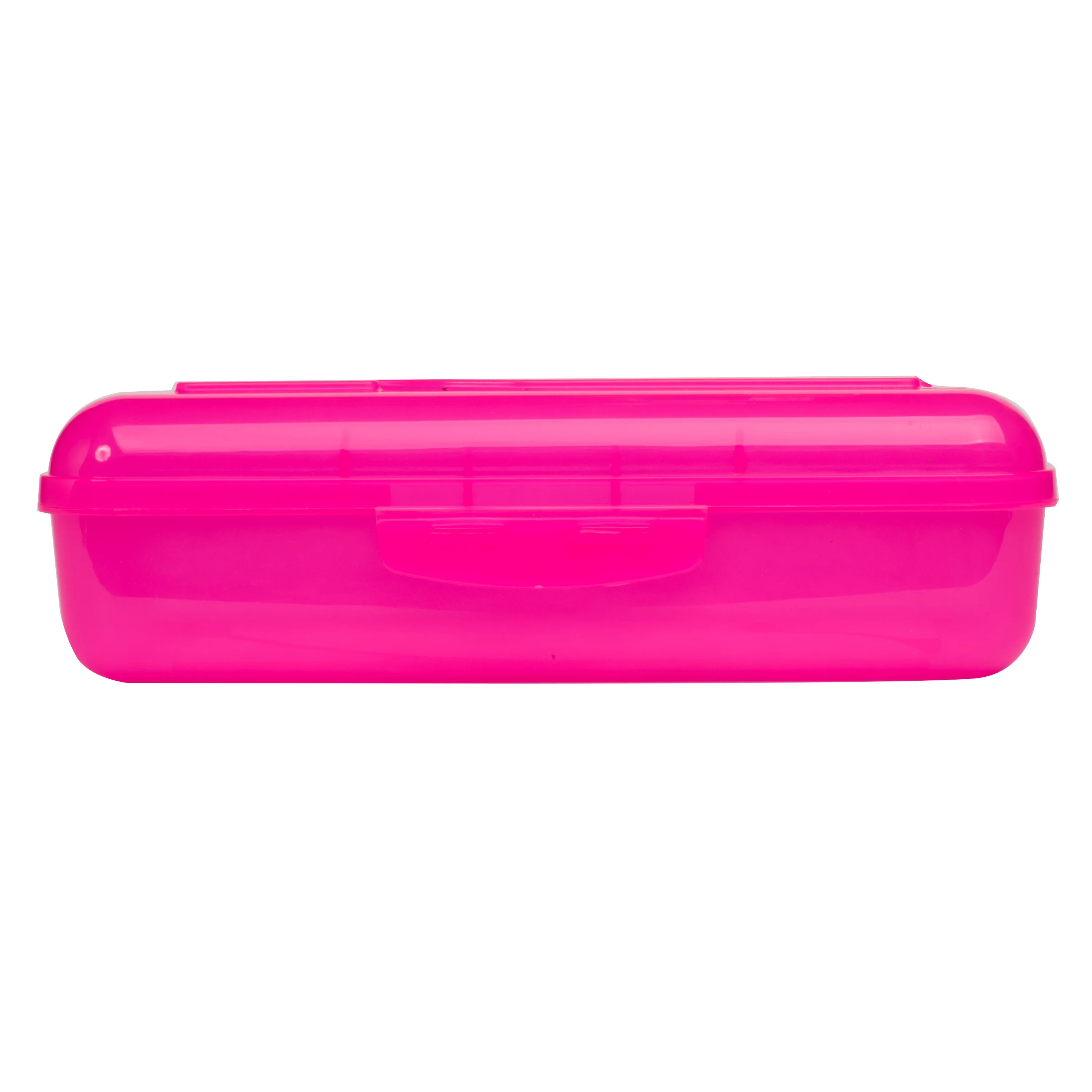 Cra-Z-Art New School Quality Stackable Pencil Box Case, Neon Pink - Walmart.com | Walmart (US)