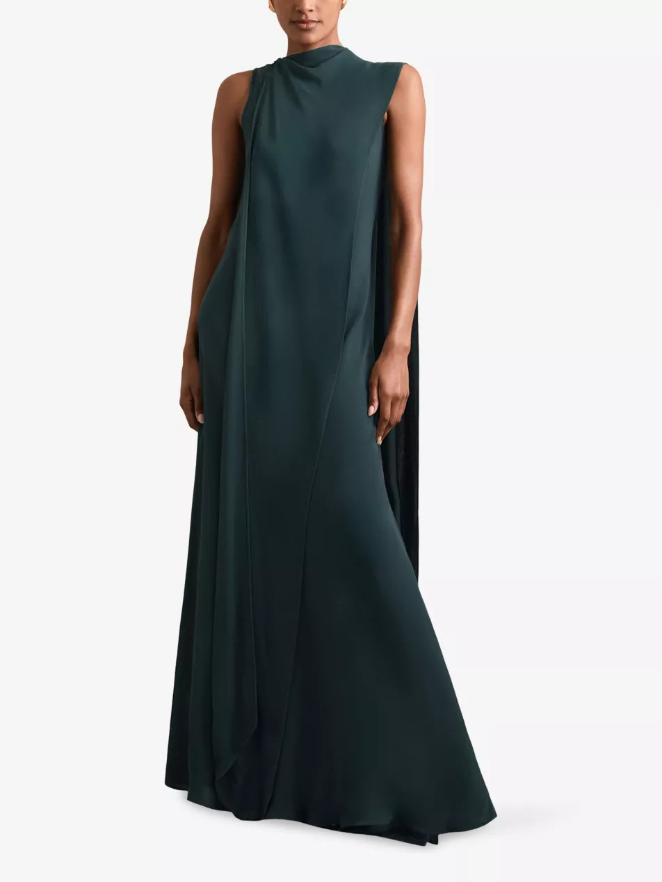 Cape-Back Sleeveless Stretch-Woven Maxi Dress | Selfridges