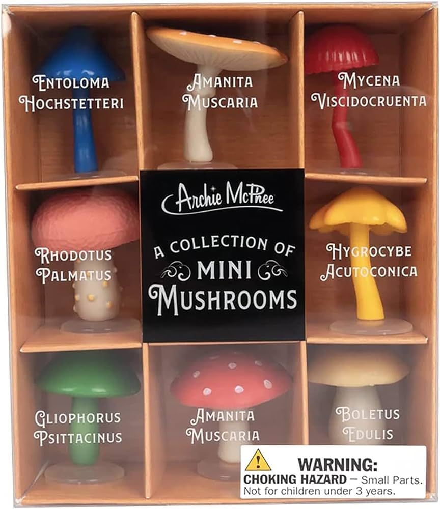 A Collection of Set of Eight Soft Vinyl Mini Magical Mushrooms | Amazon (US)