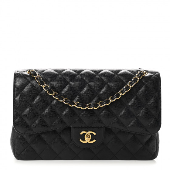 CHANEL

Caviar Quilted Jumbo Double Flap Black | Fashionphile