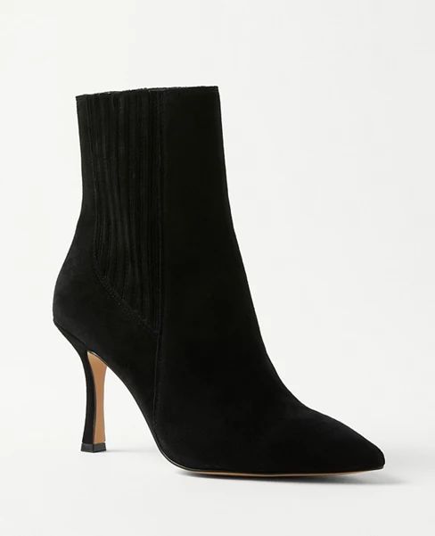 Suede Chelsea Stiletto Booties | Ann Taylor (US)